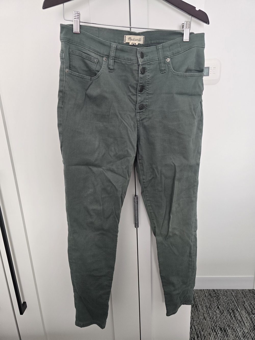 Madewell Women's Green Button-Fly Jeans